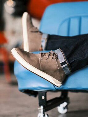 OluKai Nanea Li Chukka Boots Nubuck Leather Olive Brown Men's 11